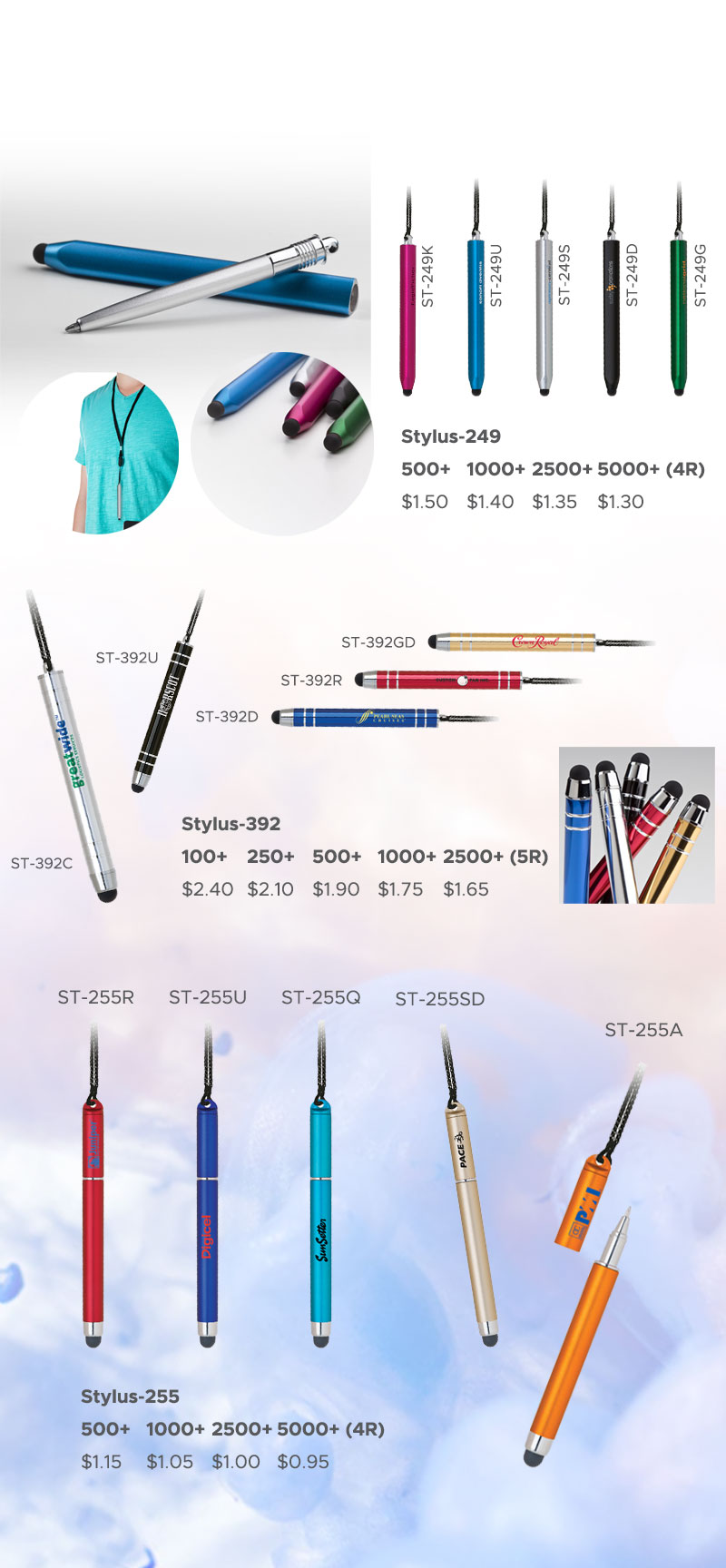 Lungsal's Lanyard Stylus Pens